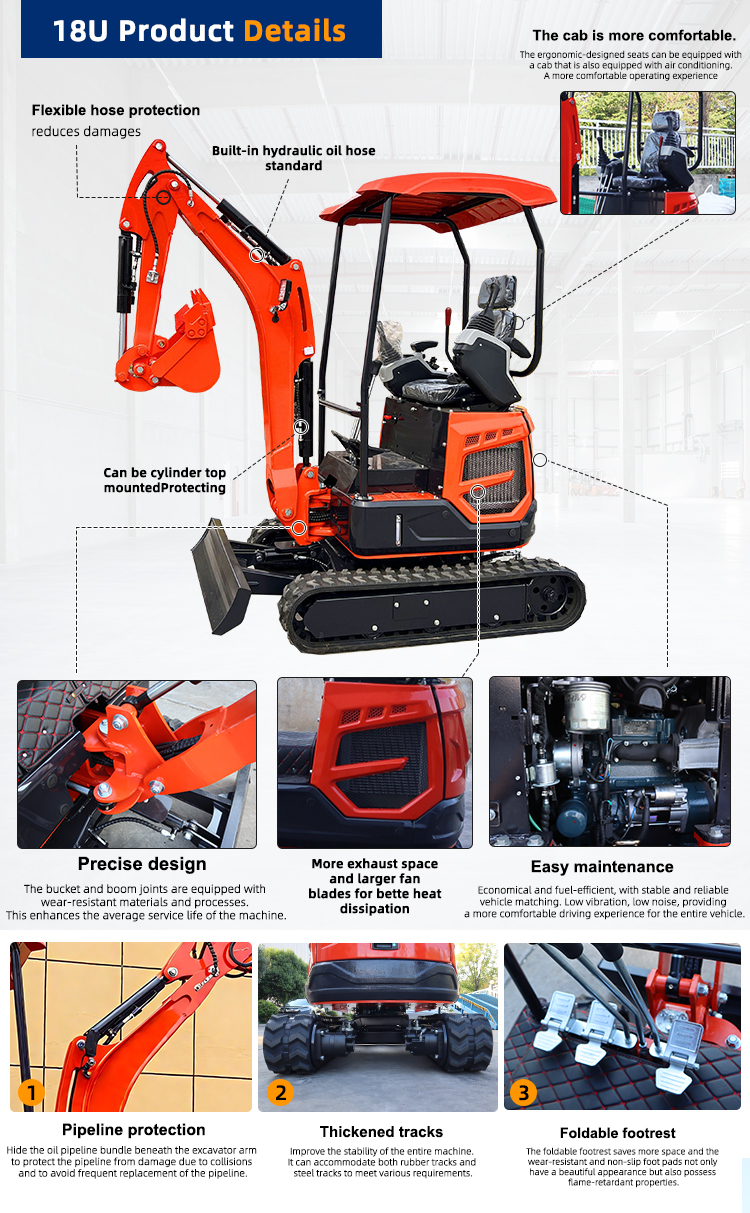 Mini Excavator Hydraulic Crawl – Agriculture Farming Services Bewertung und Preis